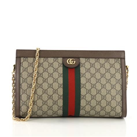 gucci shoulder bag with chain|gucci canvas shoulder bag.